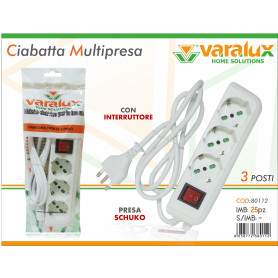 VARALUX SCARPETTA M/PRESA 3P C/INTERRUTT