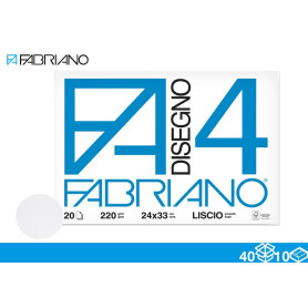 FABRIANO BLOCCO F4 20FF 24X33 LISCIO